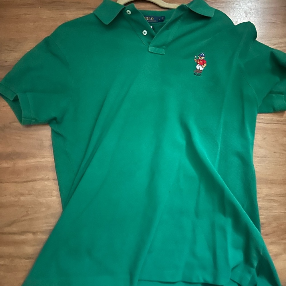 Vintage Polo Ralph Lauren Bear Shirt Green L